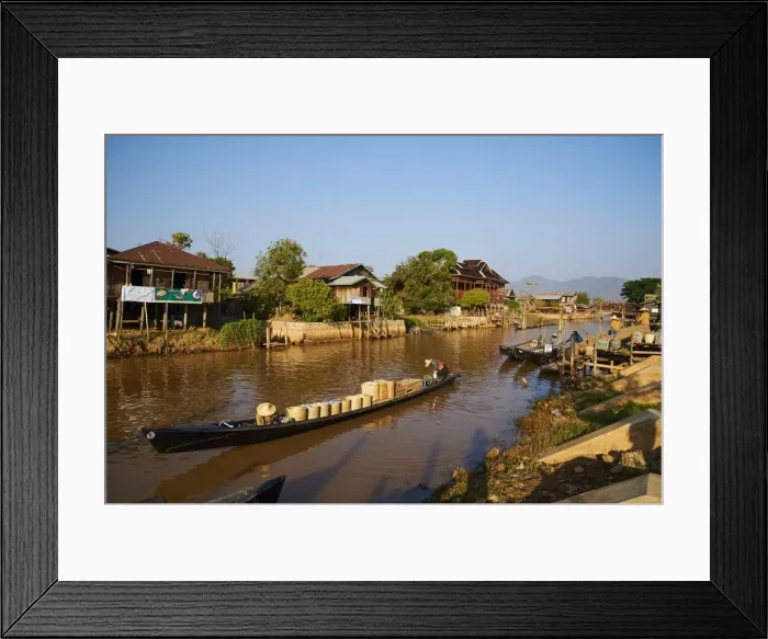 Framed Print : Ywama village, Inle Lake, Shan State, Myanmar (Burma), Asia