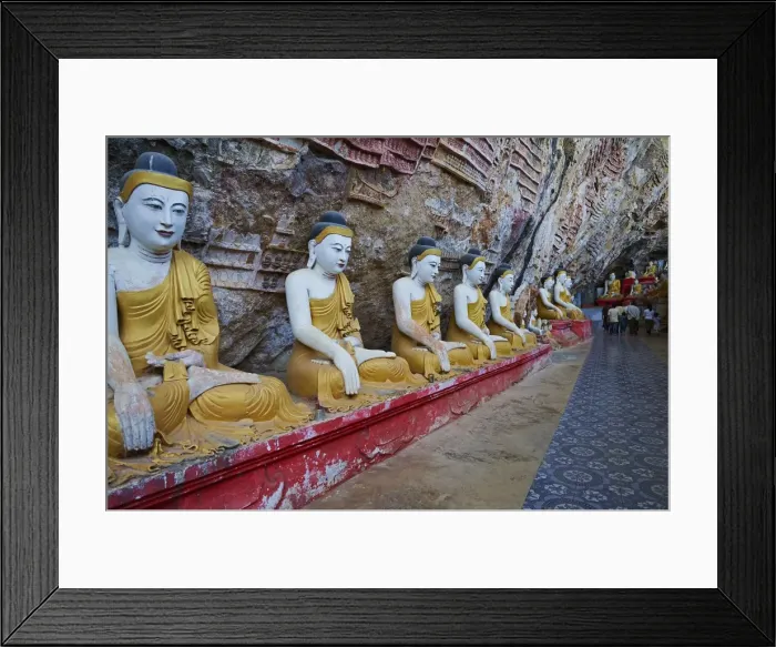 Framed Print : Statues of the Buddha at the Kawgun Buddhist Cave, near Hpa-An, Karen (Kayin) State, Myanmar (Burma), Asia Framed Print : Statues of the Buddha at the Kawgun Buddhist Cave, near Hpa-An, Karen (Kayin) State, Myanmar (Burma), Asia