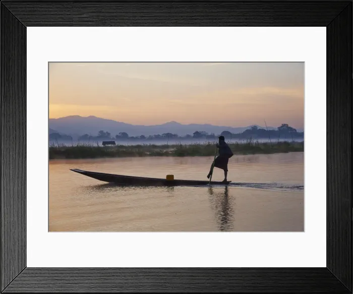 Framed Print : Fisherman on Inle Lake, Shan State, Myanmar (Burma), Asia Framed Print : Fisherman on Inle Lake, Shan State, Myanmar (Burma), Asia