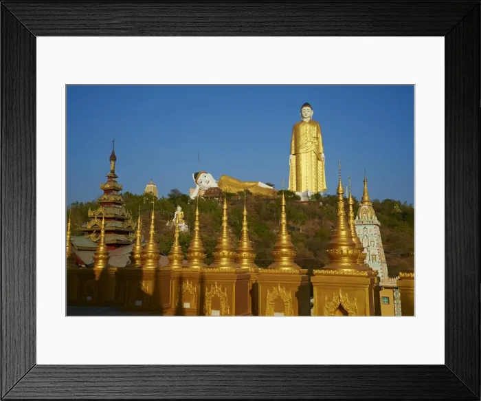 Framed Print : Bodhi Tataung, Buddha statue of 129 m high, and reclining Buddha, Monywa, Sagaing Division, Myanmar (Burma), Asia Framed Print : Bodhi Tataung, Buddha statue of 129 m high, and reclining Buddha, Monywa, Sagaing Division, Myanmar (Burma), Asia