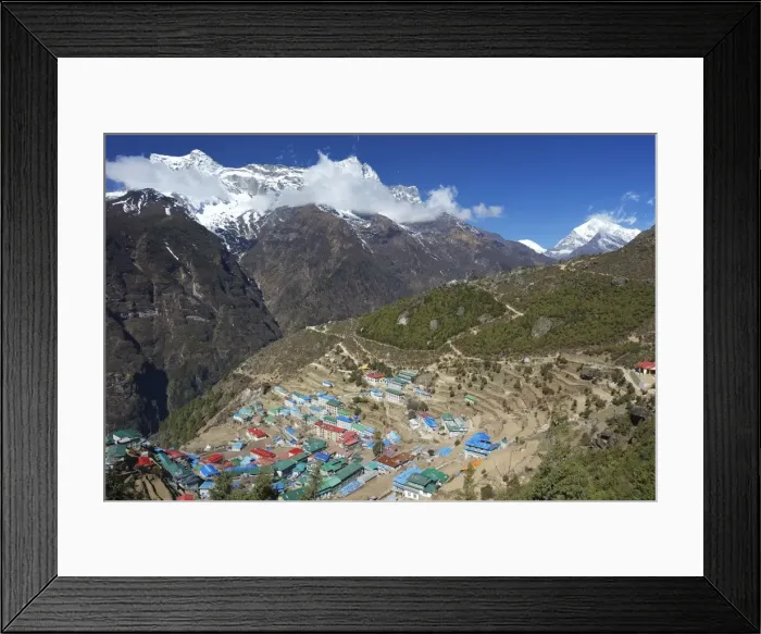 Framed Print : Namche Bazaar, Nepal, Himalayas, Asia Framed Print : Namche Bazaar, Nepal, Himalayas, Asia