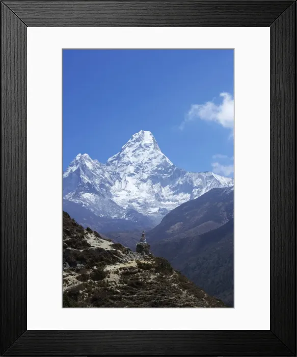 Framed Print : Buddhist stupa on trail with Ama Dablam behind, near Tengboche, Sagarmatha National Park, UNESCO World Heritage Site, Solukhumbu District, Nepal, Himalayas, Asia Framed Print : Buddhist stupa on trail with Ama Dablam behind, near Tengboche, Sagarmatha National Park, UNESCO World Heritage Site, Solukhumbu District, Nepal, Himalayas, Asia