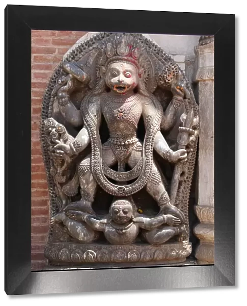 Hanuman, the monkey god, Durbar Square, UNESCO World Heritage Site, Bhaktapur, Kathmandu Valley, Nepal, Asia
