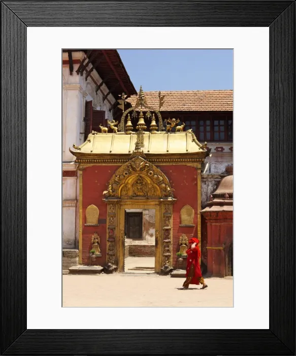 Framed Print : Golden Gate, dating from 1754, Royal Palace, Durbar Square, UNESCO World Heritage Site, Bhaktapur, Kathmandu Valley, Nepal, Asia