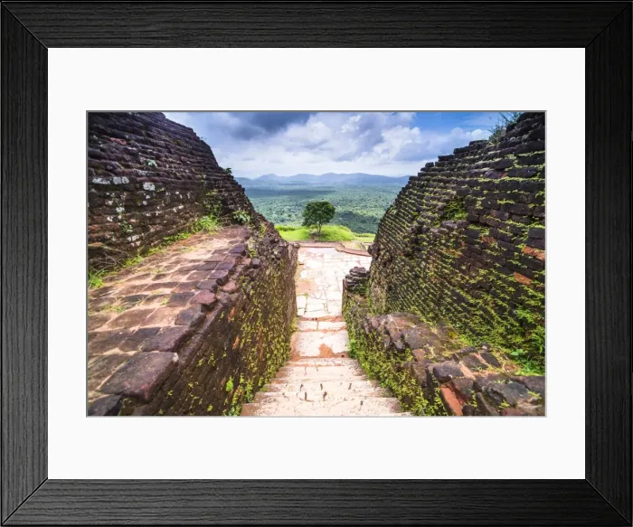 Framed Print : Ruins at the top of Sigiriya Rock Fortress (Lion Rock), UNESCO World Heritage Site, Sri Lanka, Asia Framed Print : Ruins at the top of Sigiriya Rock Fortress (Lion Rock), UNESCO World Heritage Site, Sri Lanka, Asia