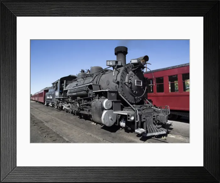 Framed Print : New Mexico and Colorado, Cumbres and Toltec Scenic Railroad, National Historic Landmark, narrow guage, steam powered locomotives, United States of America, North America Framed Print : New Mexico and Colorado, Cumbres and Toltec Scenic Railroad, National Historic Landmark, narrow guage, steam powered locomotives, United States of America, North America