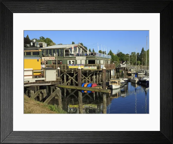 Framed Print : Port Side pub in Poulsbo, Puget Sound, Washington State, United States of America, North America Framed Print : Port Side pub in Poulsbo, Puget Sound, Washington State, United States of America, North America
