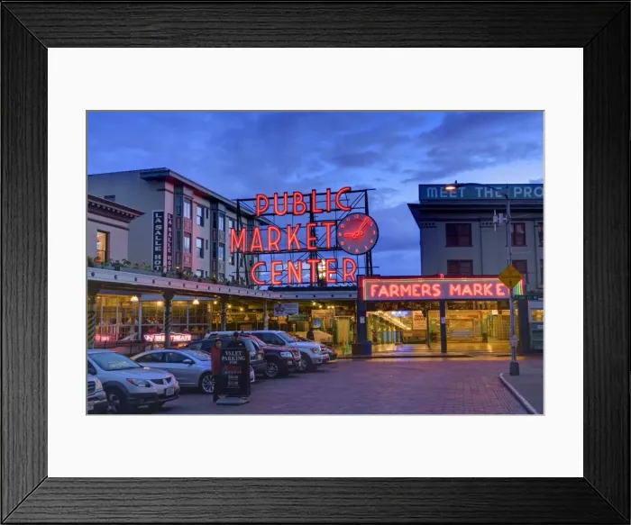 Framed Print : Pike Place Market, Seattle, Washington State, United States of America, North America Framed Print : Pike Place Market, Seattle, Washington State, United States of America, North America
