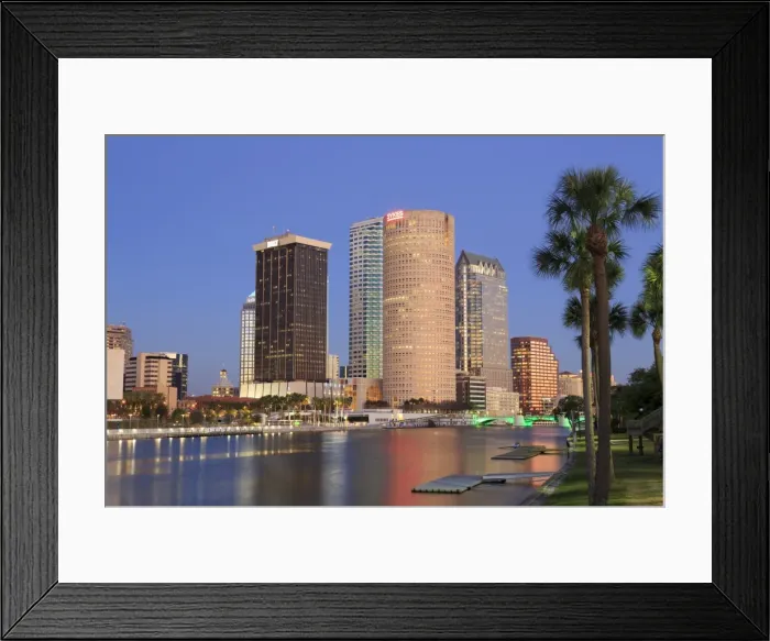 Framed Print : Hillsborough River and Tampa skyline, Florida, United States of America, North America Framed Print : Hillsborough River and Tampa skyline, Florida, United States of America, North America