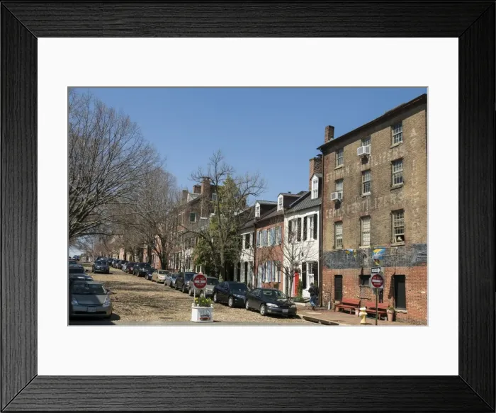 Framed Print : Prince Street also known as Captains Row in Old Town, Alexandria, Virginia, United States of America, North America Framed Print : Prince Street also known as Captains Row in Old Town, Alexandria, Virginia, United States of America, North America