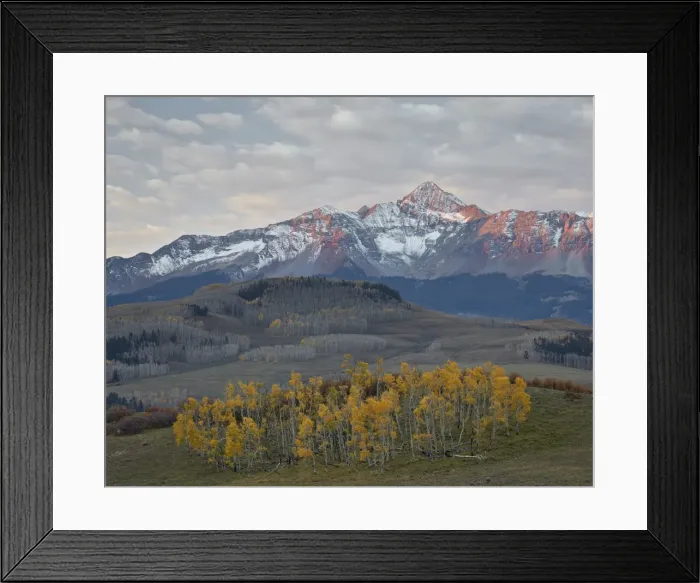 Framed Print : Wilson Peak with a dusting of snow in the fall, San Juan National Forest, Colorado, United States of America, North America Framed Print : Wilson Peak with a dusting of snow in the fall, San Juan National Forest, Colorado, United States of America, North America