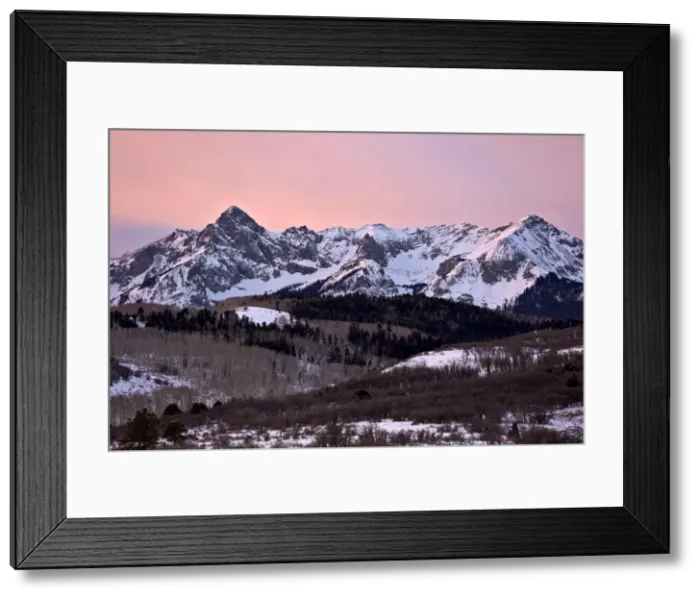 Framed Print : Mears Peak and the Sneffels Range in the winter, Uncompahgre National Forest, Colorado, United States of America, North America Framed Print : Mears Peak and the Sneffels Range in the winter, Uncompahgre National Forest, Colorado, United States of America, North America