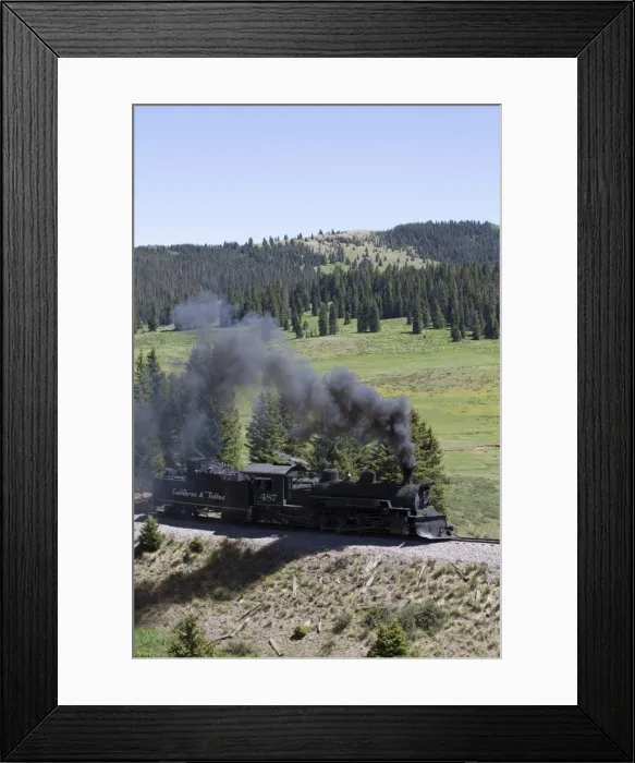 Framed Print : New Mexico and Colorado, Cumbres and Toltec Scenic Railroad, National Historic Landmark, narrow guage, steam powered locomotives, United States of America, North America Framed Print : New Mexico and Colorado, Cumbres and Toltec Scenic Railroad, National Historic Landmark, narrow guage, steam powered locomotives, United States of America, North America