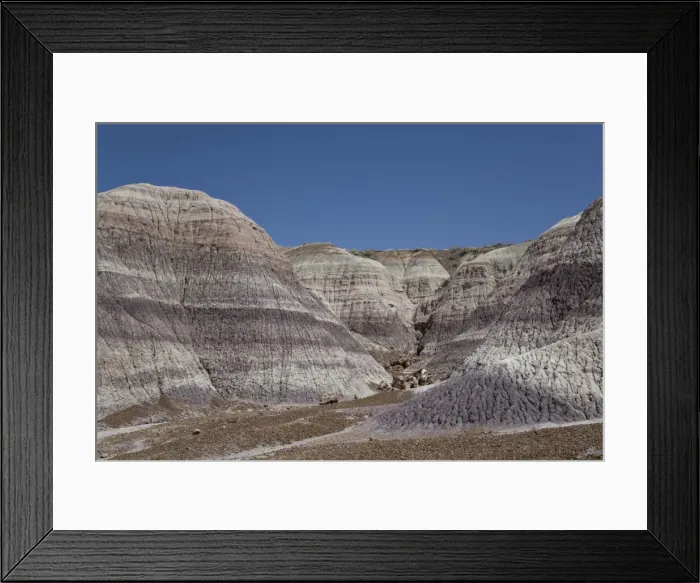 Framed Print : Petrified Forest National Park, Blue Mesa, Blue Mesa Trail, sedimentary layers of bluish bentonite clay Framed Print : Petrified Forest National Park, Blue Mesa, Blue Mesa Trail, sedimentary layers of bluish bentonite clay
