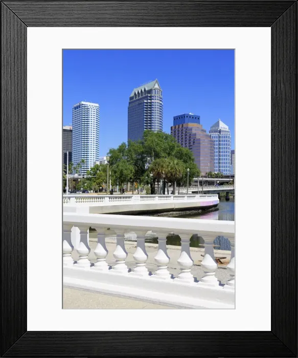 Framed Print : Tampa skyline and Linear Park, Tampa, Florida, United States of America, North America Framed Print : Tampa skyline and Linear Park, Tampa, Florida, United States of America, North America