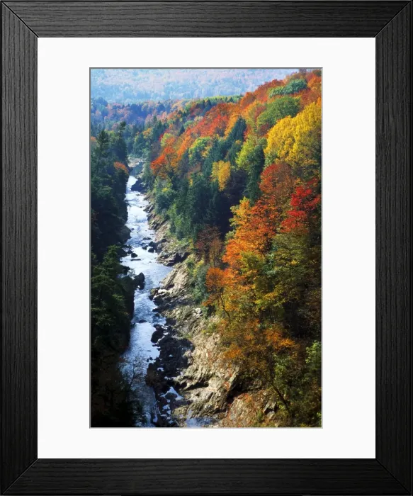 Framed Print : Ottauquechee River, Quechee Gorge, Quechee National Park, Vermont USA