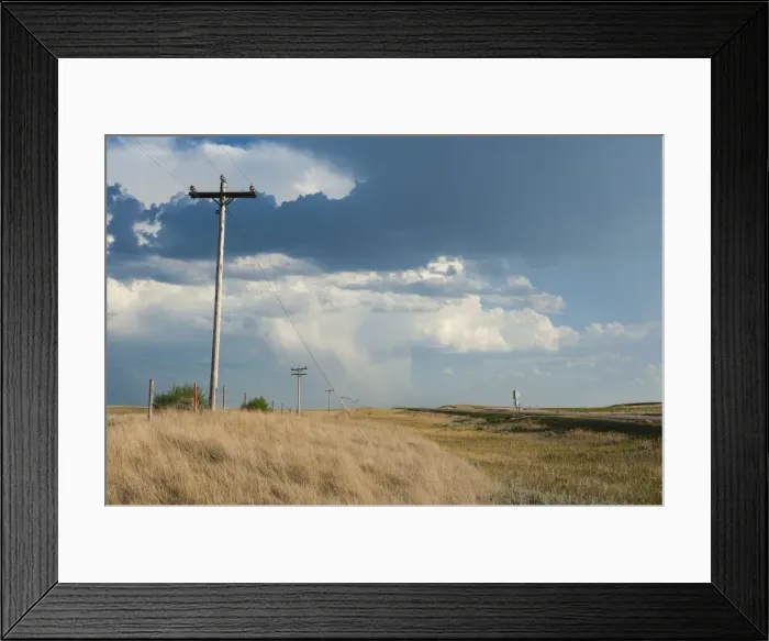 Framed Print : Telephone posts, Wyoming, United States of America, North America Framed Print : Telephone posts, Wyoming, United States of America, North America