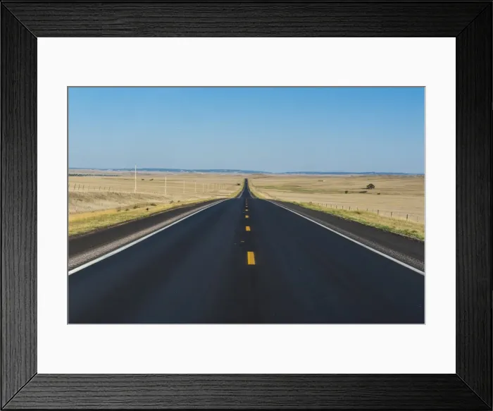Framed Print : Route two through Nebraska, United States of America, North America Framed Print : Route two through Nebraska, United States of America, North America