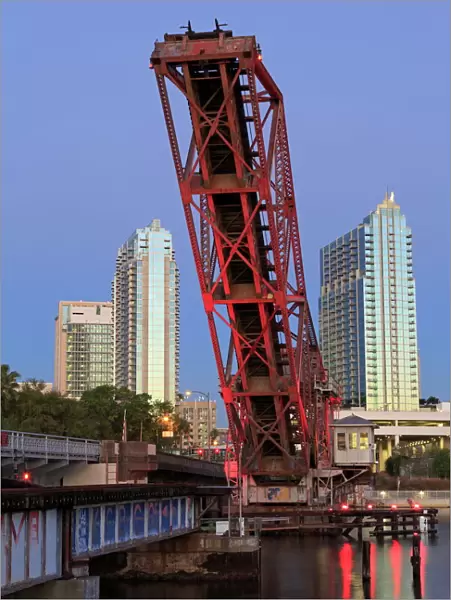Cass Street and CSX Bridges over the Hillsborough River, Tampa, Florida, United States of America, North America
