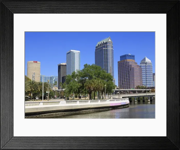 Framed Print : Tampa skyline and Hillsborough River, Tampa, Florida, United States of America, North America Framed Print : Tampa skyline and Hillsborough River, Tampa, Florida, United States of America, North America