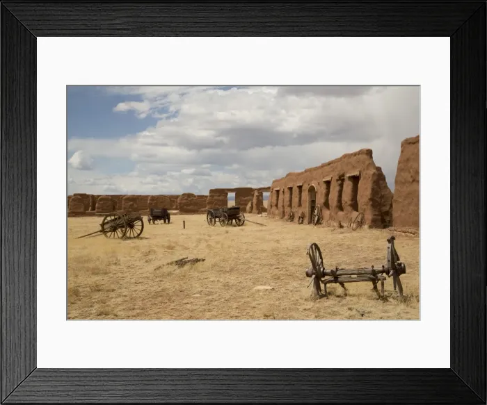 Framed Print : Old wagons, Fort Union National Monument, New Mexico, United States of America, North America Framed Print : Old wagons, Fort Union National Monument, New Mexico, United States of America, North America