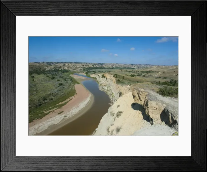 Framed Print : River bend in the Roosevelt National Park, North Dakota, United States of America, North America Framed Print : River bend in the Roosevelt National Park, North Dakota, United States of America, North America