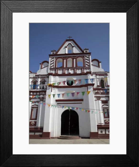 Framed Print : Facade of the Santo Domingo Church, originally built during the late 16th century, Chiapa de Corzo, Chiapas, Mexico, North America