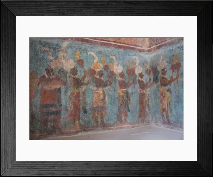Framed Print : A procession of musicians in Room 1, Temple of Murals, Bonampak Archaeological Zone, Chiapas, Mexico, North America Framed Print : A procession of musicians in Room 1, Temple of Murals, Bonampak Archaeological Zone, Chiapas, Mexico, North America