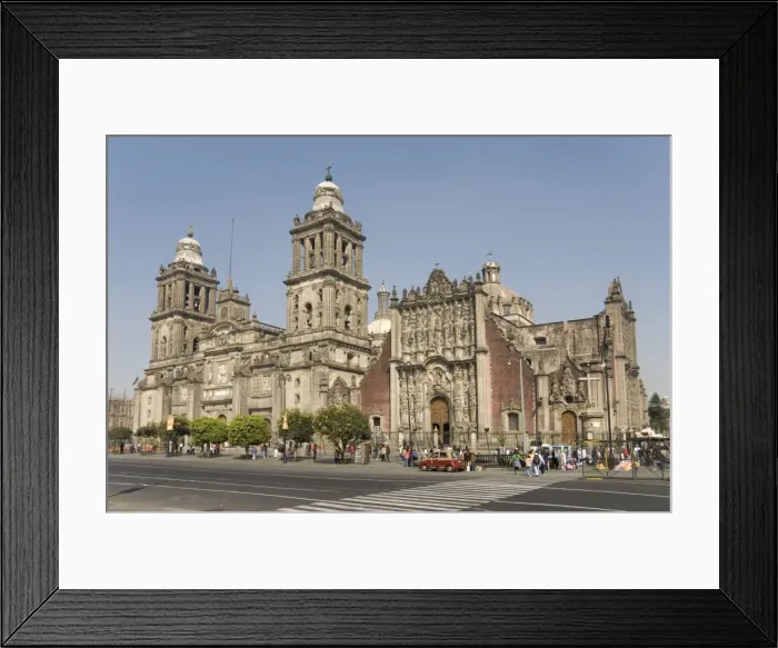Framed Print : Catedral Metropolitana, Zocalo (Plaza de la Constitucion), Mexico City, Mexico, North America