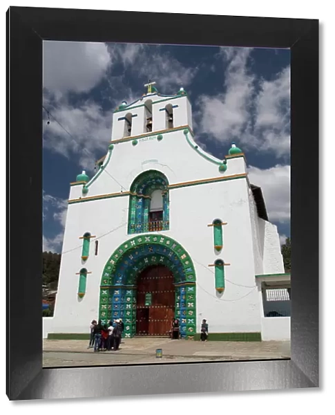 The Church of San Juan Bautista, founded in 1797, San Juan Chamula, Chiapas, Mexico, North America