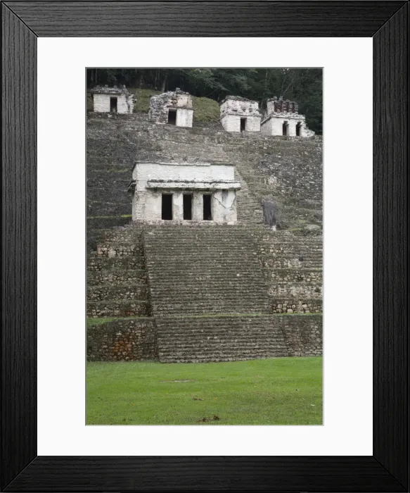 Framed Print : Building 2 in the foreground, Bonampak Archaeological Zone, Chiapas, Mexico, North America