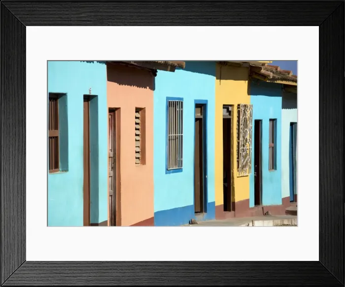 Framed Print : Row of colonial houses painted bright colours, Trinidad, UNESCO World Heritage Site, Cuba, West Indies, Central America Framed Print : Row of colonial houses painted bright colours, Trinidad, UNESCO World Heritage Site, Cuba, West Indies, Central America