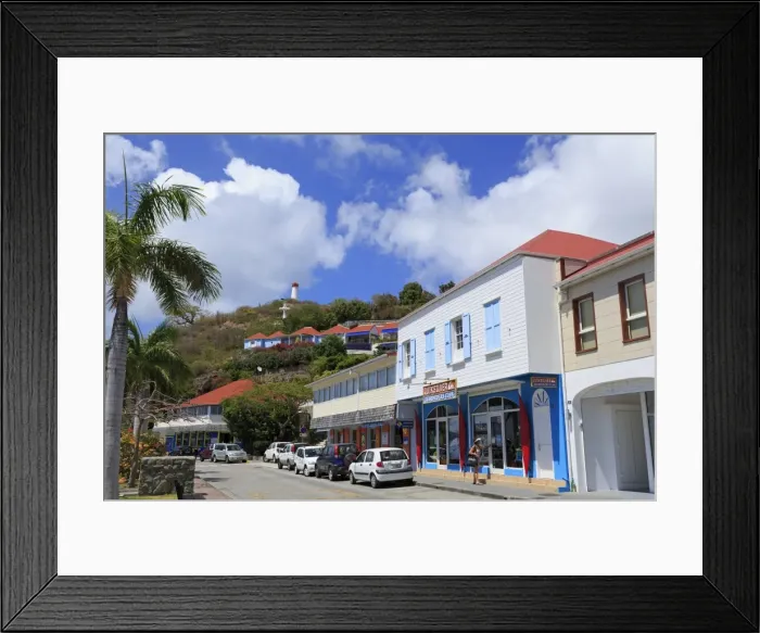 Framed Print : Republic Street in Gustavia, St. Barthelemy (St. Barts), Leeward Islands, West Indies, Caribbean, Central America Framed Print : Republic Street in Gustavia, St. Barthelemy (St. Barts), Leeward Islands, West Indies, Caribbean, Central America