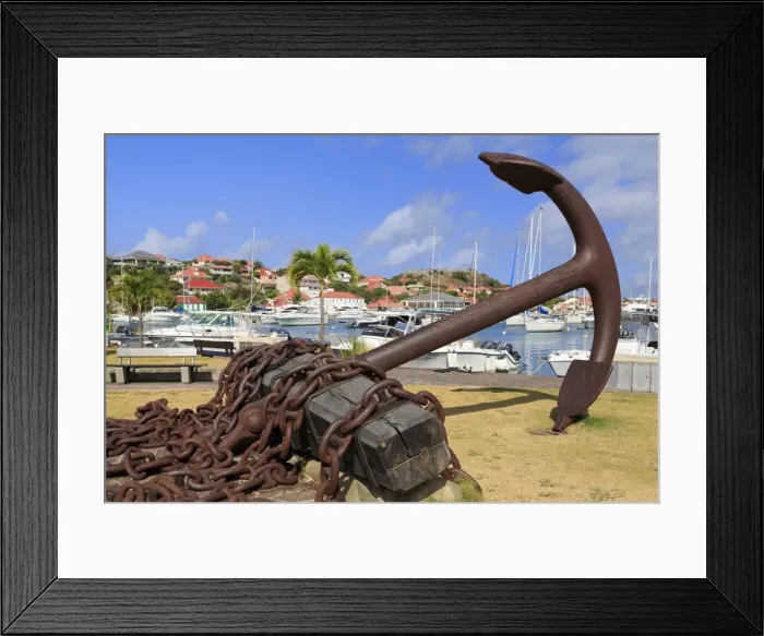 Framed Print : Anchor in Gustavia Harbor, Gustavia, St. Barthelemy (St. Barts), Leeward Islands, West Indies, Caribbean, Central America Framed Print : Anchor in Gustavia Harbor, Gustavia, St. Barthelemy (St. Barts), Leeward Islands, West Indies, Caribbean, Central America