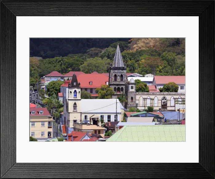 Framed Print : Churches in Roseau, Dominica, Windward Islands, West Indies, Caribbean, Central America Framed Print : Churches in Roseau, Dominica, Windward Islands, West Indies, Caribbean, Central America