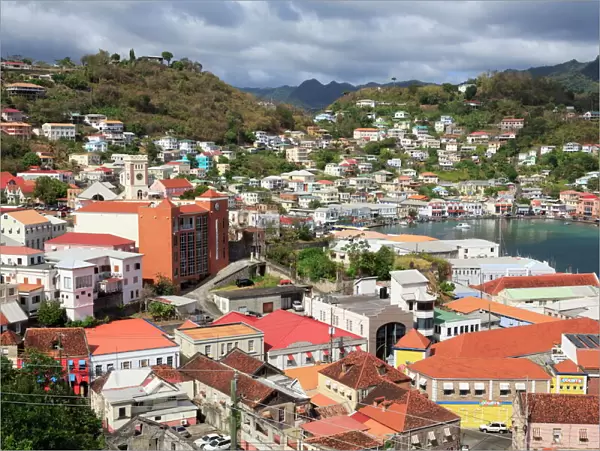 Downtown St. Georges, Grenada, Windward Islands, West Indies, Caribbean, Central America