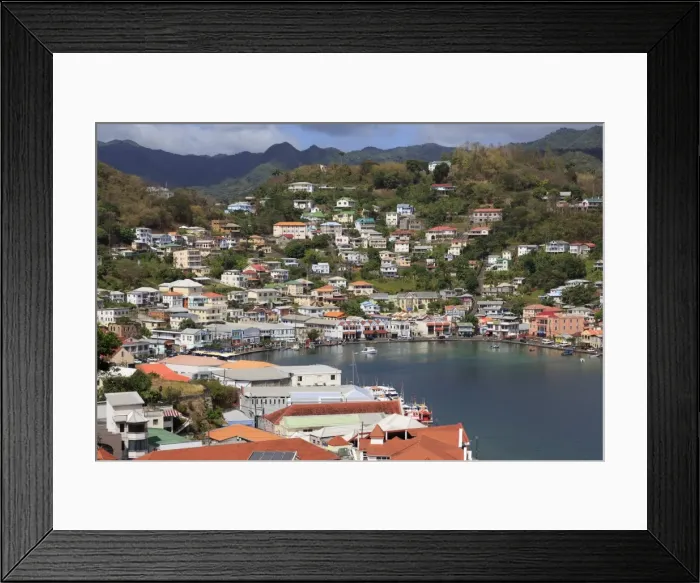 Framed Print : View of The Carenage from Fort George, St. Georges, Grenada, Windward Islands, West Indies, Caribbean, Central America Framed Print : View of The Carenage from Fort George, St. Georges, Grenada, Windward Islands, West Indies, Caribbean, Central America