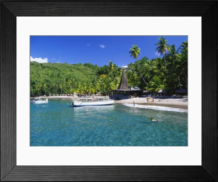 Framed Print : Beach at Anse Chastenet, St Lucia, Caribbean Framed Print : Beach at Anse Chastenet, St Lucia, Caribbean