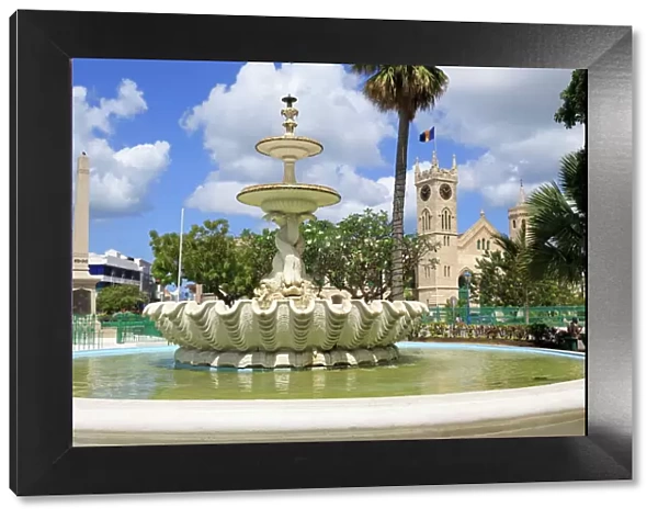 Fountain in National Heroes Square, Bridgetown, Barbados, West Indies, Caribbean, Central America