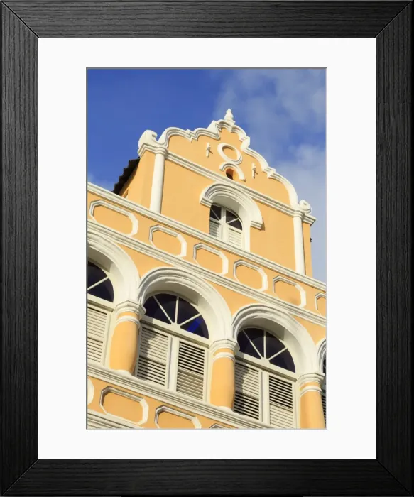 Framed Print : Buildings on Breedestraat, Punda, Willemstad, Curacao, West Indies, Netherlands Antilles, Caribbean, Central America