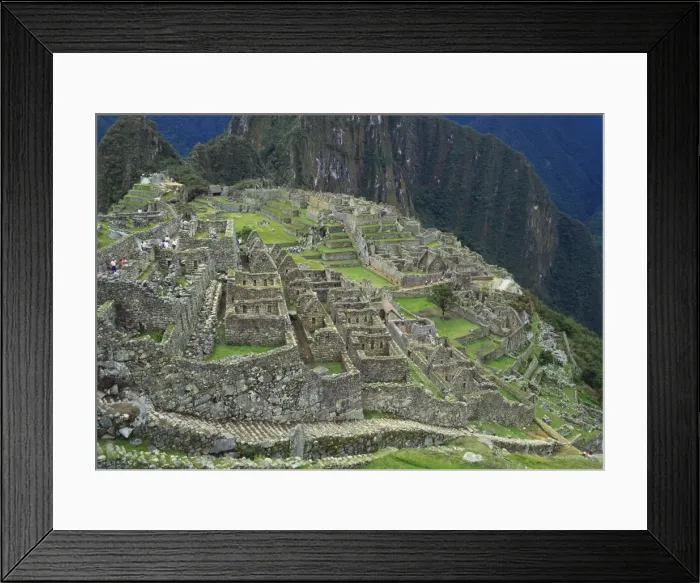 Framed Print : Ancient Incan Ruins of Machu Picchu, Peru