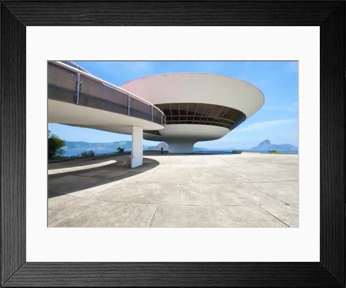 Framed Print : Niemeyer Museum of Contemporary Arts, Niteroi, Rio de Janeiro, Brazil, South America Framed Print : Niemeyer Museum of Contemporary Arts, Niteroi, Rio de Janeiro, Brazil, South America