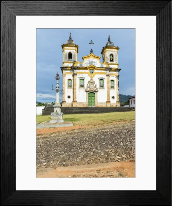 Framed Print : Baroque Church of Sao Francisco de Assis, Praca de Minas Gerais, Mariana, Minas Gerais, Brazil, South America Framed Print : Baroque Church of Sao Francisco de Assis, Praca de Minas Gerais, Mariana, Minas Gerais, Brazil, South America