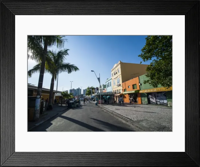 Framed Print : Pedestrian zone in Florianopolis, Santa Catarina State, Brazil, South America Framed Print : Pedestrian zone in Florianopolis, Santa Catarina State, Brazil, South America