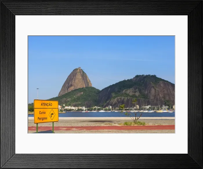 Framed Print : Sugar Loaf Mountain viewed from Botafogo, Rio de Janeiro, Brazil, South America Framed Print : Sugar Loaf Mountain viewed from Botafogo, Rio de Janeiro, Brazil, South America