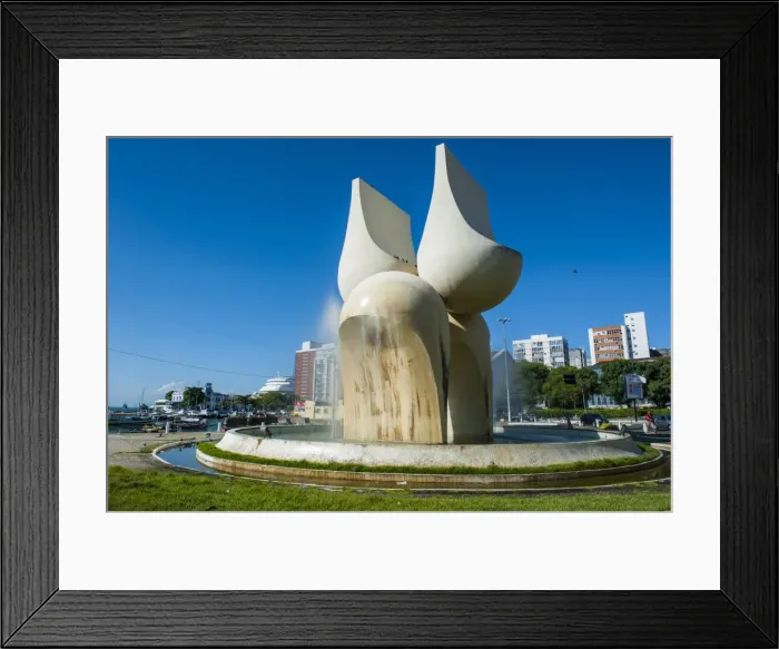 Framed Print : Modern monument in a fountain on the bottom of the Pelourinho, Salvador da Bahia, Bahia, Brazil, South America Framed Print : Modern monument in a fountain on the bottom of the Pelourinho, Salvador da Bahia, Bahia, Brazil, South America