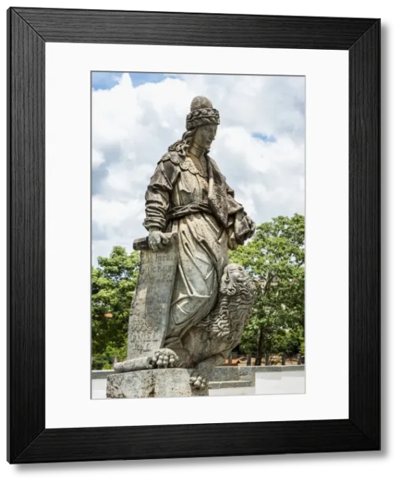 Framed Print : Statue of the Prophet Daniel, Santuario de Bom Jesus de Matosinhos, Aleijandinho masterpiece, Congonhas do Campo, UNESCO World Heritage Site, Minas Gerais, Brazil, South America