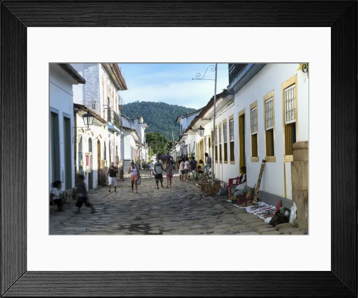 Framed Print : Street scene, Paraty, Rio de Janeiro State, Brazil, South America Framed Print : Street scene, Paraty, Rio de Janeiro State, Brazil, South America