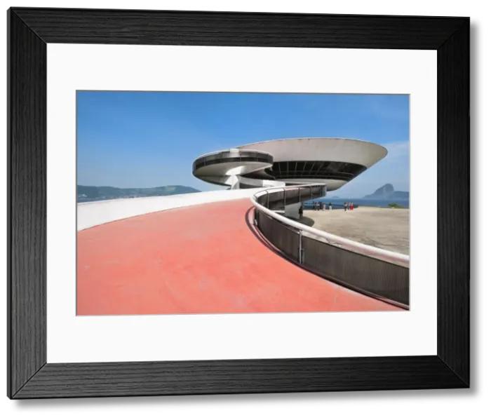 Framed Print : Niemeyer Museum of Contemporary Arts, Niteroi, Rio de Janeiro, Brazil, South America Framed Print : Niemeyer Museum of Contemporary Arts, Niteroi, Rio de Janeiro, Brazil, South America