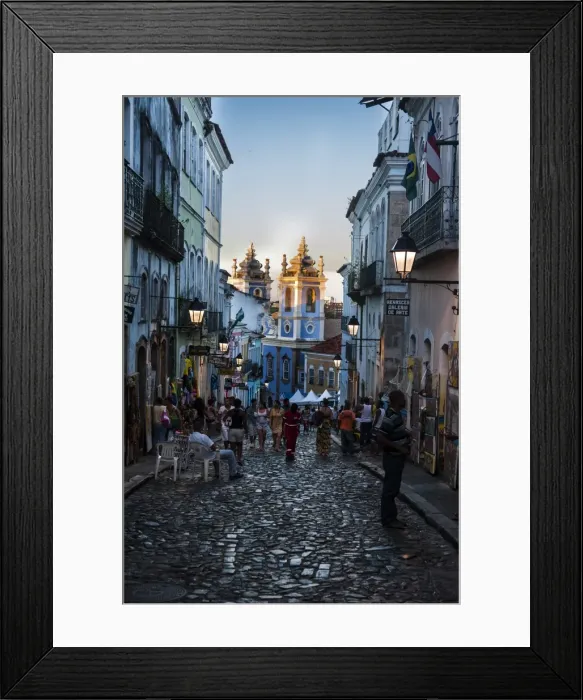 Framed Print : Pedestrian zone in the Pelourinho, UNESCO World Heritage Site, Salvador da Bahia, Bahia, Brazil, South America Framed Print : Pedestrian zone in the Pelourinho, UNESCO World Heritage Site, Salvador da Bahia, Bahia, Brazil, South America